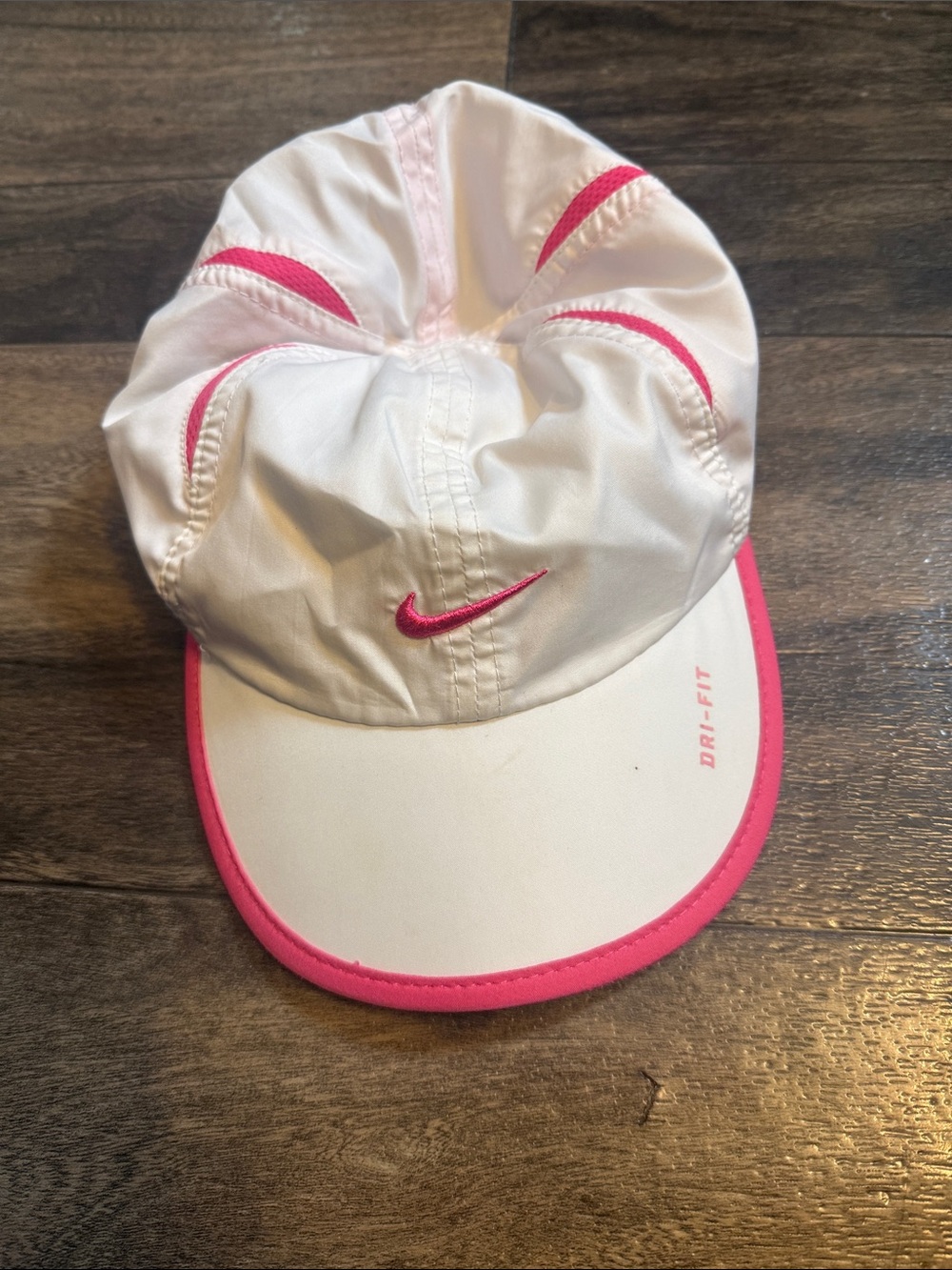 Nike Kids White and Pink Performance Dri-FIT Hat
